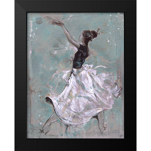 Living The Dream- Blue Black Modern Wood Framed Art Print by Wiley, Marta