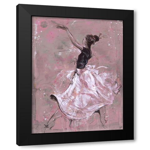 Living The Dream- Pink Black Modern Wood Framed Art Print with Double Matting by Wiley, Marta