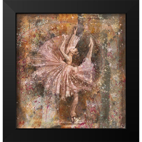 Fibonacci Ballerina Black Modern Wood Framed Art Print by Wiley, Marta