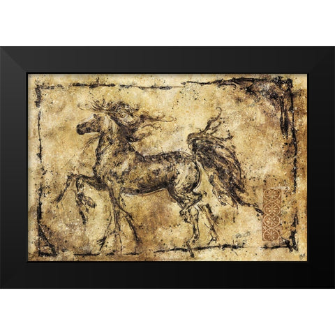 Poetry In Motion Black Modern Wood Framed Art Print by Wiley, Marta