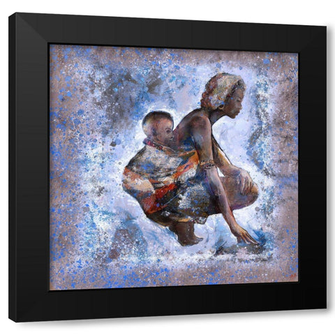 Destiny V Black Modern Wood Framed Art Print with Double Matting by Wiley, Marta