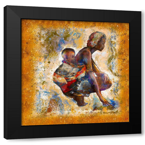 Destniny VII Black Modern Wood Framed Art Print with Double Matting by Wiley, Marta
