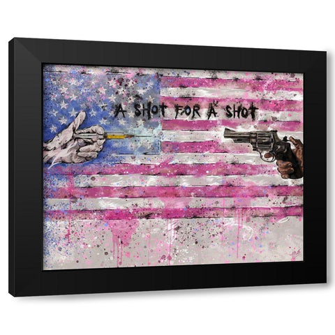 Shot For A Shot Black Modern Wood Framed Art Print by Wiley, Marta
