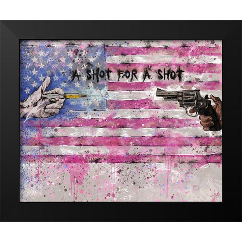 Shot For A Shot Black Modern Wood Framed Art Print by Wiley, Marta