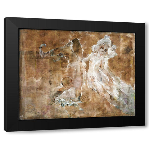 Shell boy I Black Modern Wood Framed Art Print by Wiley, Marta