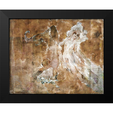 Shell boy I Black Modern Wood Framed Art Print by Wiley, Marta