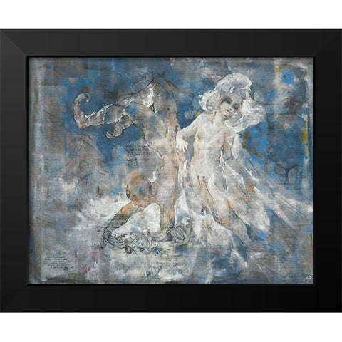 Shell boy II Black Modern Wood Framed Art Print by Wiley, Marta