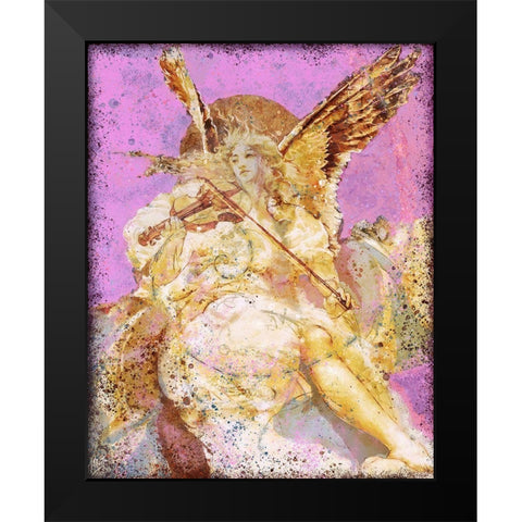 Fibonacci Angel Pink Black Modern Wood Framed Art Print by Wiley, Marta