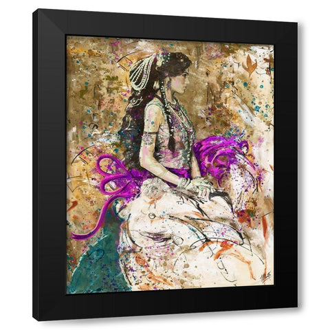 Bollywood I Black Modern Wood Framed Art Print with Double Matting by Wiley, Marta