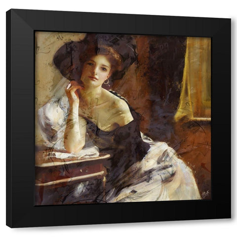 Golden Era I Black Modern Wood Framed Art Print with Double Matting by Wiley, Marta
