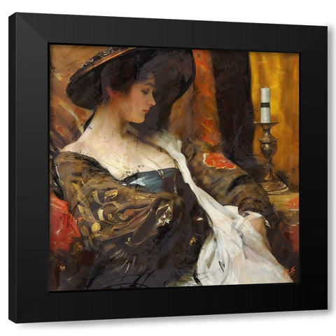 Golden Era II Black Modern Wood Framed Art Print with Double Matting by Wiley, Marta