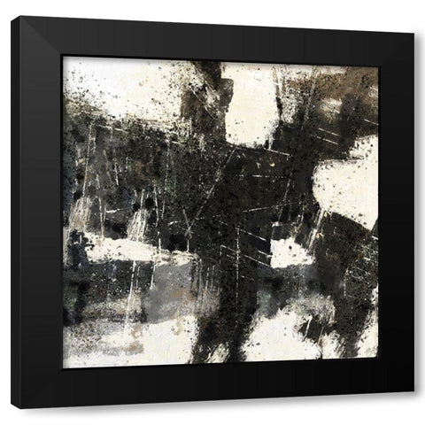Abstract Black And White Black Modern Wood Framed Art Print by Wiley, Marta
