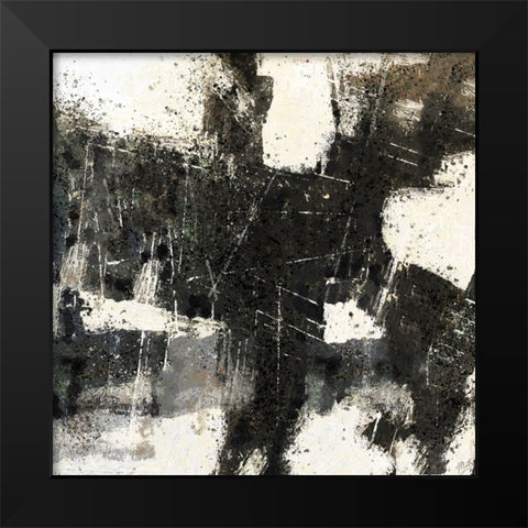 Abstract Black And White Black Modern Wood Framed Art Print by Wiley, Marta