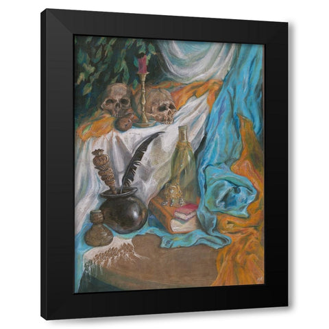 Still life 9 years old Black Modern Wood Framed Art Print with Double Matting by Wiley, Marta