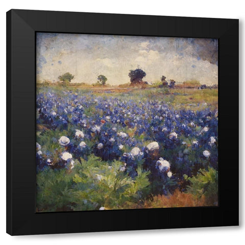 Texas-Bluebonnets I Black Modern Wood Framed Art Print by Wiley, Marta