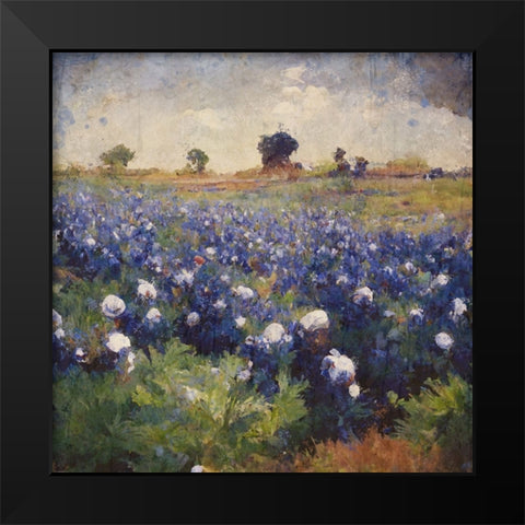 Texas-Bluebonnets I Black Modern Wood Framed Art Print by Wiley, Marta