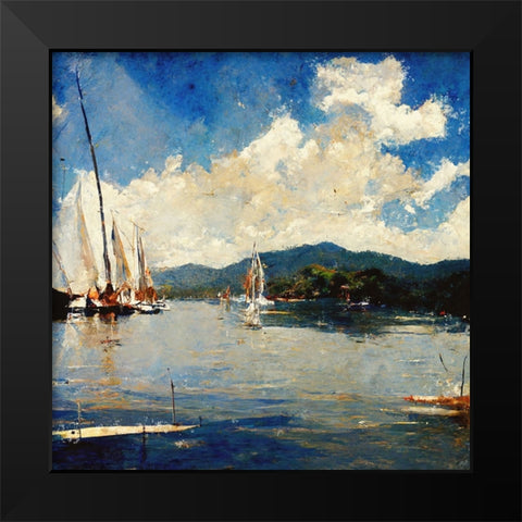 Sunny-Valle De Bravo Black Modern Wood Framed Art Print by Wiley, Marta