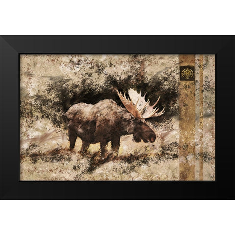 Moose I Black Modern Wood Framed Art Print by Wiley, Marta