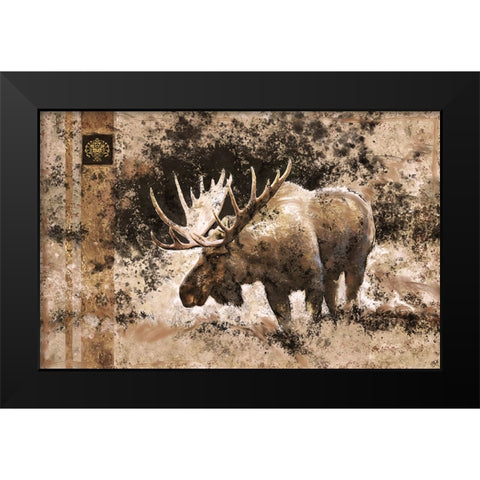 Moose II Black Modern Wood Framed Art Print by Wiley, Marta