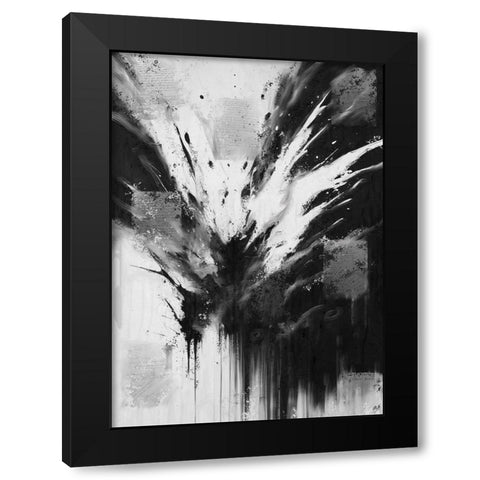 Black And White Poetry I Black Modern Wood Framed Art Print with Double Matting by Wiley, Marta