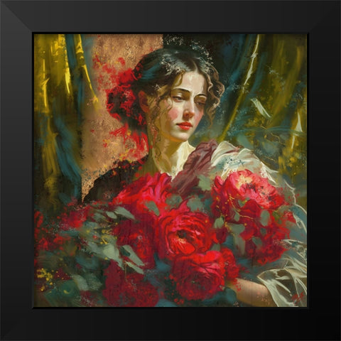 Blossom I Black Modern Wood Framed Art Print by Wiley, Marta