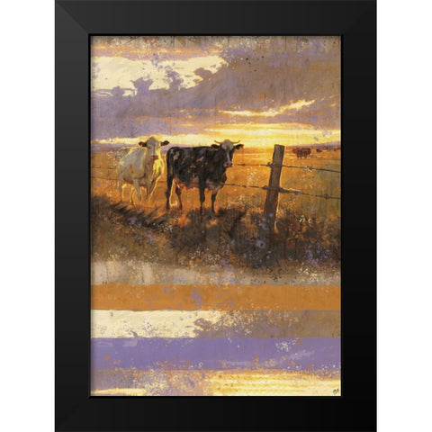 Abstract Golden Cow II Black Modern Wood Framed Art Print by Wiley, Marta