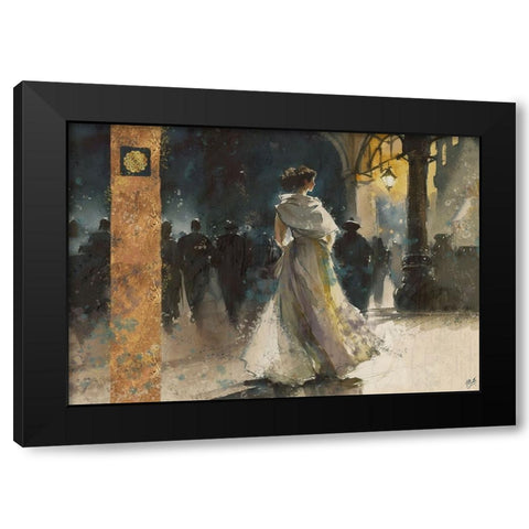 Paris Nights III Black Modern Wood Framed Art Print by Wiley, Marta