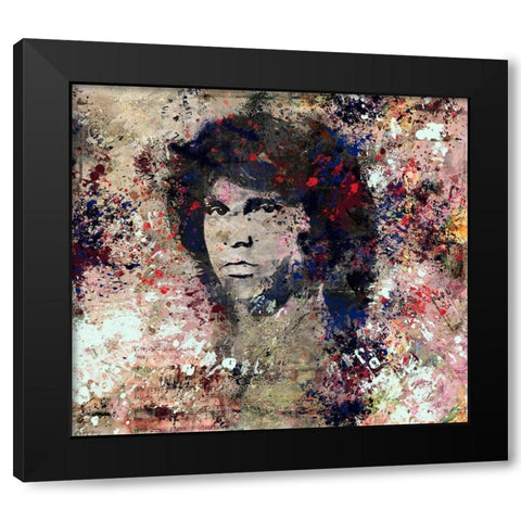 Jim Morrison II Black Modern Wood Framed Art Print with Double Matting by Wiley, Marta