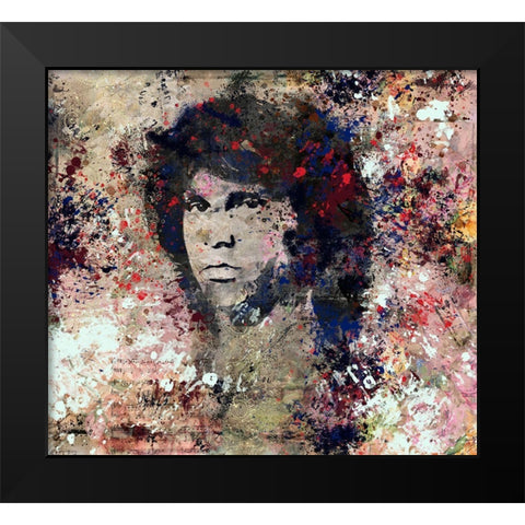Jim Morrison II Black Modern Wood Framed Art Print by Wiley, Marta