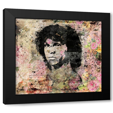 Jim Morrison III Black Modern Wood Framed Art Print with Double Matting by Wiley, Marta