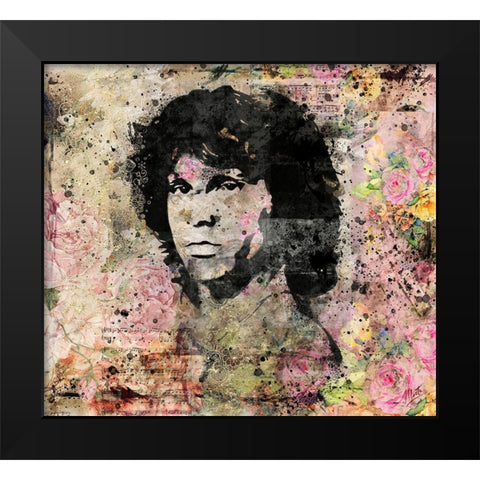 Jim Morrison III Black Modern Wood Framed Art Print by Wiley, Marta