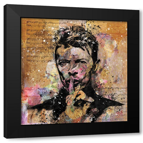 David Bowie III Black Modern Wood Framed Art Print with Double Matting by Wiley, Marta