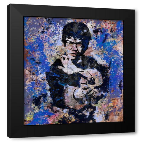 Bruce Lee II Black Modern Wood Framed Art Print with Double Matting by Wiley, Marta