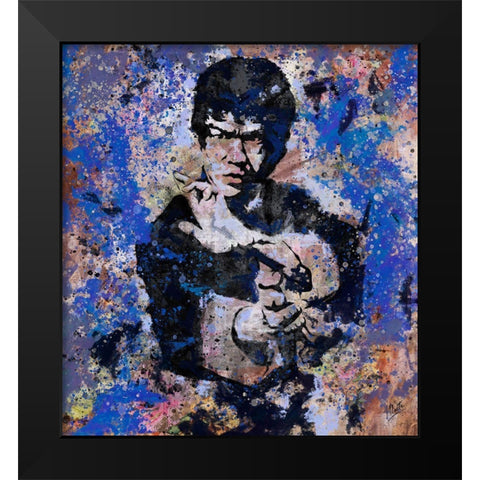 Bruce Lee II Black Modern Wood Framed Art Print by Wiley, Marta