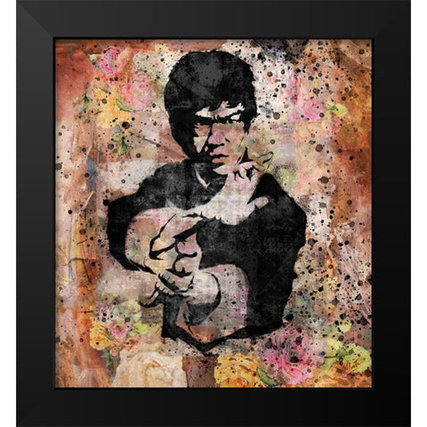 Bruce Lee III Black Modern Wood Framed Art Print by Wiley, Marta