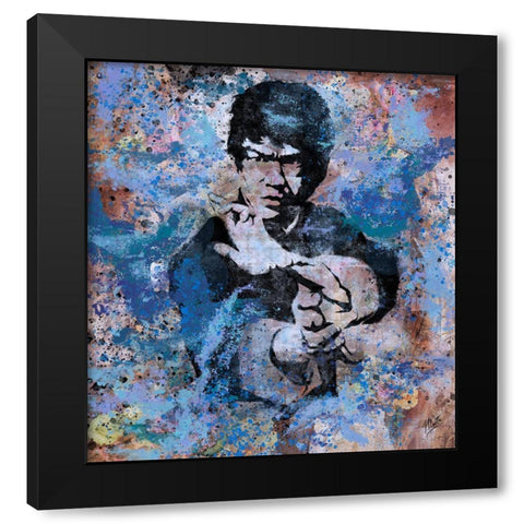 Bruce Lee VII Black Modern Wood Framed Art Print with Double Matting by Wiley, Marta