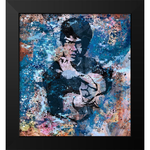 Bruce Lee VIII Black Modern Wood Framed Art Print by Wiley, Marta