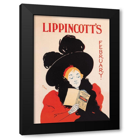 Lippincotts, February 1895, 1895 Black Modern Wood Framed Art Print by Carqueville, William L.