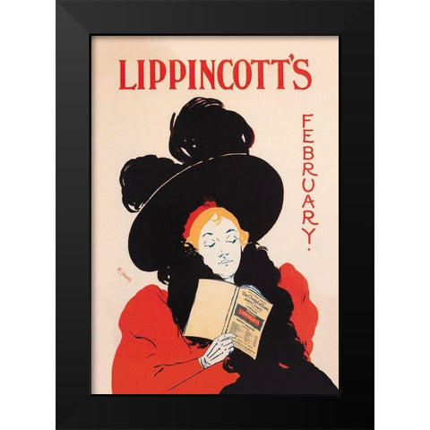 Lippincotts, February 1895, 1895 Black Modern Wood Framed Art Print by Carqueville, William L.