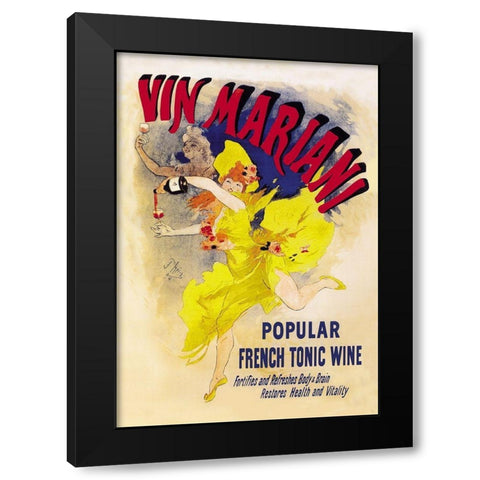 Vin Mariani, 1894 Black Modern Wood Framed Art Print by Cheret, Jules