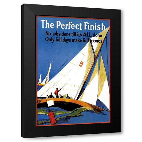 The Perfect Finish, 1929 Black Modern Wood Framed Art Print by Franzoni, Roberto