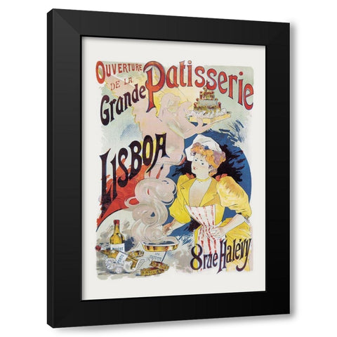 Grande Patisserie Lisboa Black Modern Wood Framed Art Print by Gesmar, Charles