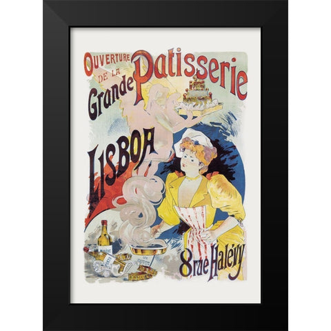 Grande Patisserie Lisboa Black Modern Wood Framed Art Print by Gesmar, Charles