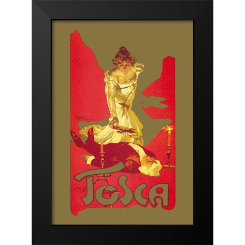 Tosca, 1899 Black Modern Wood Framed Art Print by Hohenstein, Adolfo