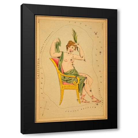 Cassiopeia, 1825 Black Modern Wood Framed Art Print by Aspin, Jehoshaphat