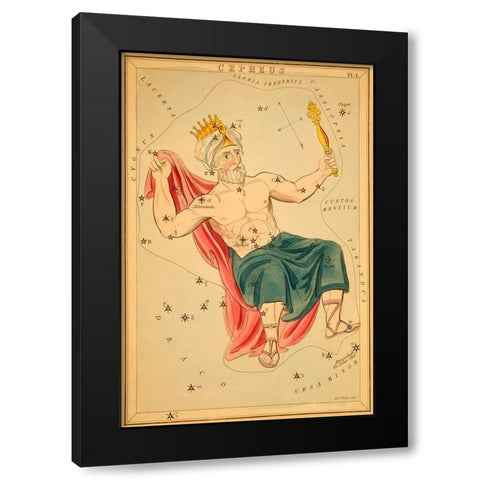 Cepheus, 1825 Black Modern Wood Framed Art Print by Aspin, Jehoshaphat