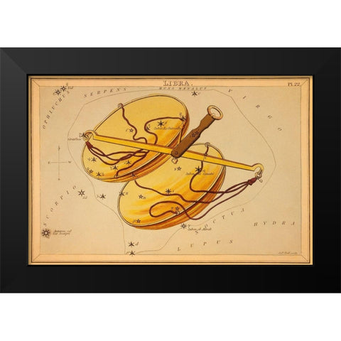 Libra, 1825 Black Modern Wood Framed Art Print by Aspin, Jehoshaphat