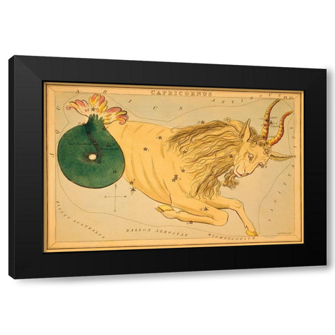 Capricorn, 1825 Black Modern Wood Framed Art Print with Double Matting by Aspin, Jehoshaphat