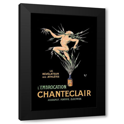 LEmbrocation Chanteclair, 1910 Black Modern Wood Framed Art Print with Double Matting by Liebeaux, Michel
