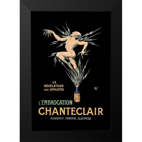 LEmbrocation Chanteclair, 1910 Black Modern Wood Framed Art Print by Liebeaux, Michel